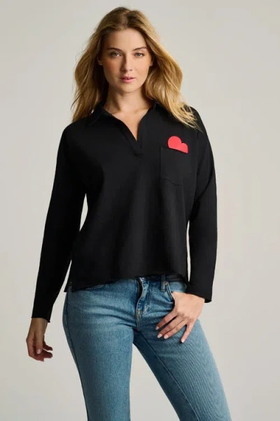 Lisa Todd Pocket Love Cotton T-shirt In Black