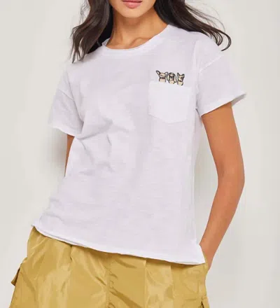 Lisa Todd Pocket Pups T-shirt In White