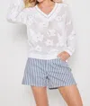 Lisa Todd Poppy Pullover In White