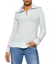 Lisa Todd Powder Posh Cashmere Quarter Zip Sweater In Multi