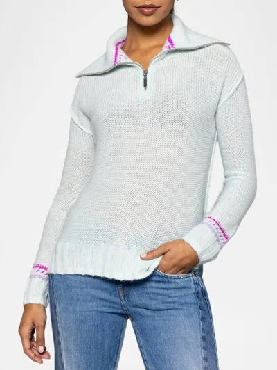 Lisa Todd Powder Posh Top In Blue In White