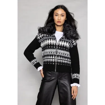 Lisa Todd Powder Puff Cardigan In Black