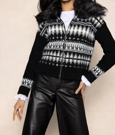 LISA TODD POWDER PUFF CARDIGAN IN BLACK