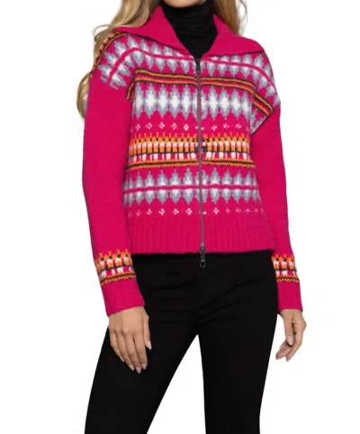 Lisa Todd Powder Puff Sweater In Bright Pink In Red