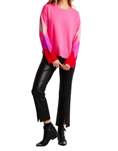 Lisa Todd Power Surge Sweater In Neon Pink In Multi