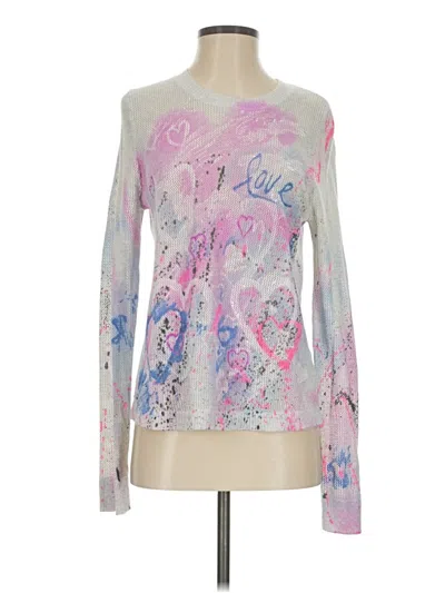 Pre-owned Lisa Todd Pullover Sweater In Silver