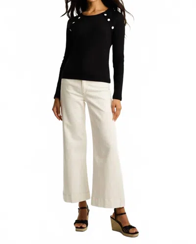 Lisa Todd Pure Rib Raglan Long Sleeve Tee In Black
