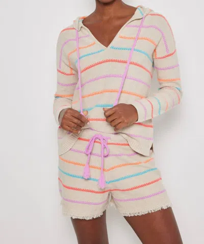 Lisa Todd Quick Stitch Striped Short In Almond Combo