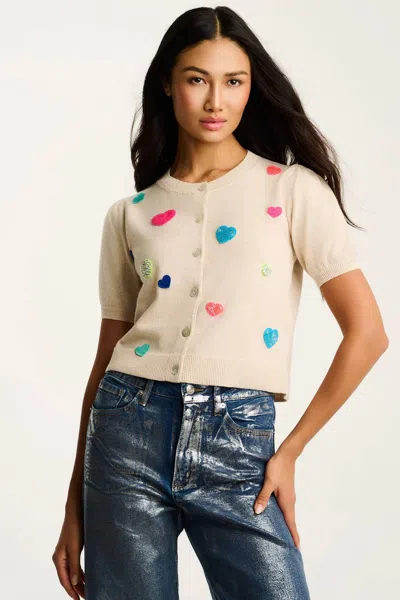 Lisa Todd Royal Flush Cardigan In Almond In Gray