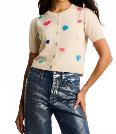 Lisa Todd Royal Flush Cardigan In Almond In Pink