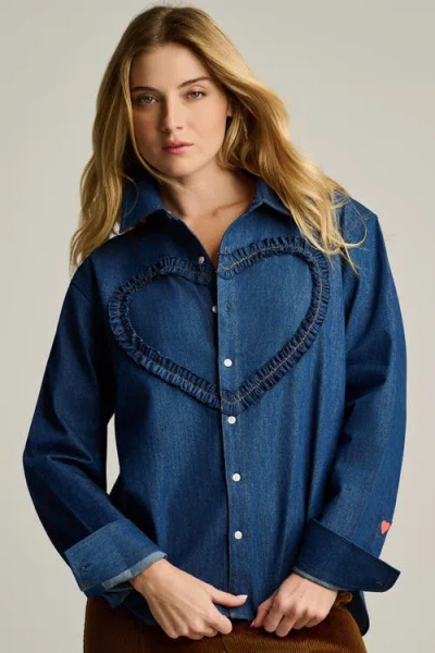Lisa Todd Ruffled Up Button-up Shirt In Multi