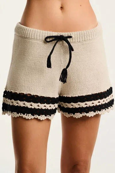 Lisa Todd Shore Club Short In Chickpea Black In Neutral