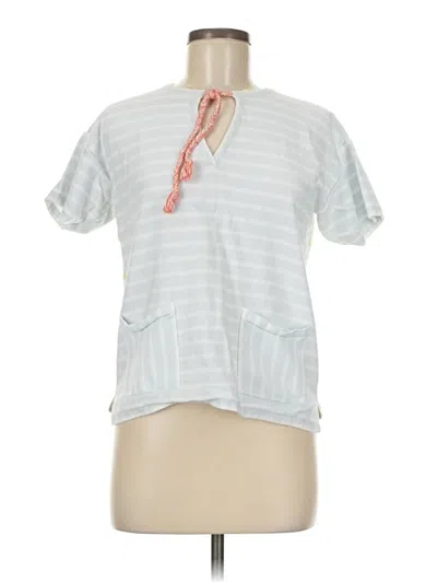 Pre-owned Lisa Todd Short Sleeve Blouse In Blue