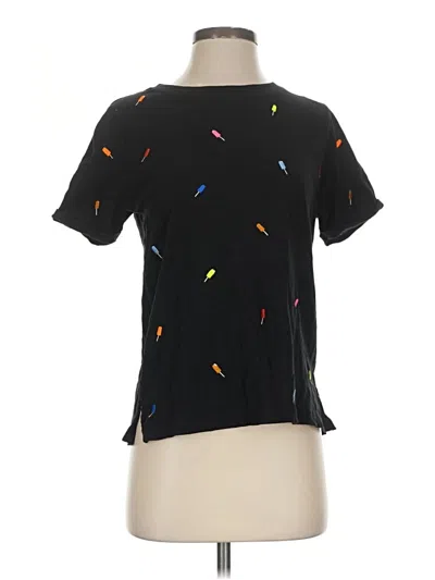 Pre-owned Lisa Todd Short Sleeve T-shirt In Black