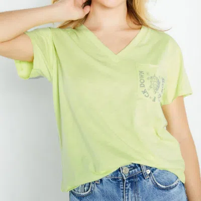 Lisa Todd Slow Down Tee In Electric Yellow