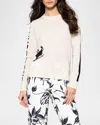 Lisa Todd Snow Bunny Cashmere Intarsia Pullover In Frosting