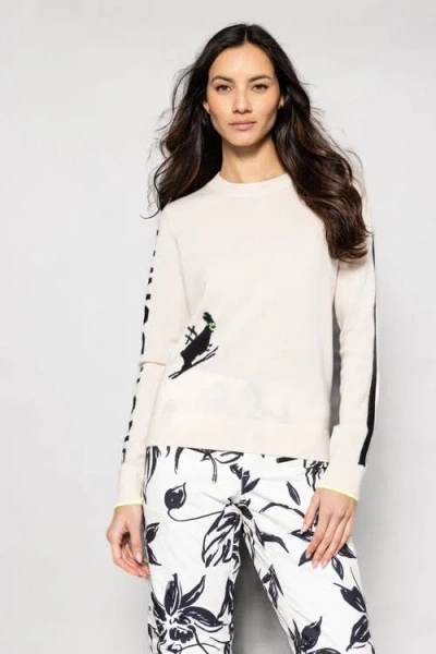 Lisa Todd Snow Bunny Cashmere Intarsia Pullover In Frosting