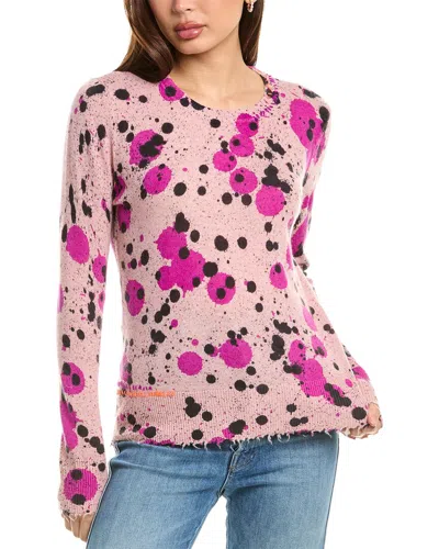 Lisa Todd Splatter Wool & Cashmere-blend Sweater In Pink