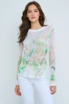 Lisa Todd Spring Love Sweater In White Combo