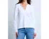 Lisa Todd Stitch Trim Tee In White In White