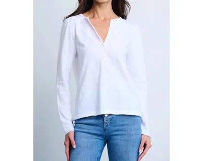 Lisa Todd Stitch Trim Tee In White