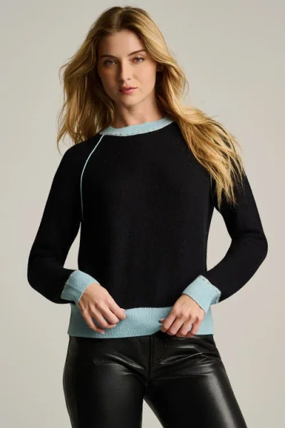 Lisa Todd Stitchin Cotton Cashmere Sweater In Black