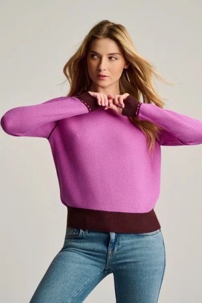 Lisa Todd Stitchin Cotton Cashmere Sweater In Transparent
