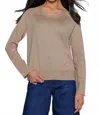 Lisa Todd Stitchmix Raglan Sleeves Sweater In Oat In Gray