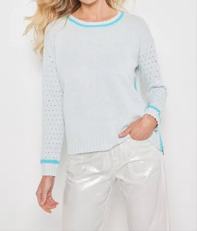 Lisa Todd Stitchy Situation Sweater In Iced Blue
