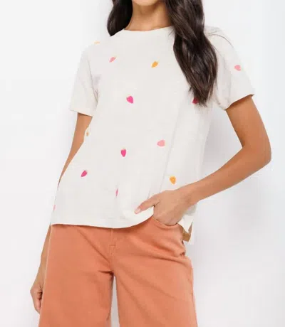 Lisa Todd Strawberry Fields Shirt In Bluff In White