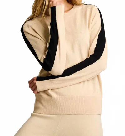 Lisa Todd Stripefull Sweater In Oat In Brown