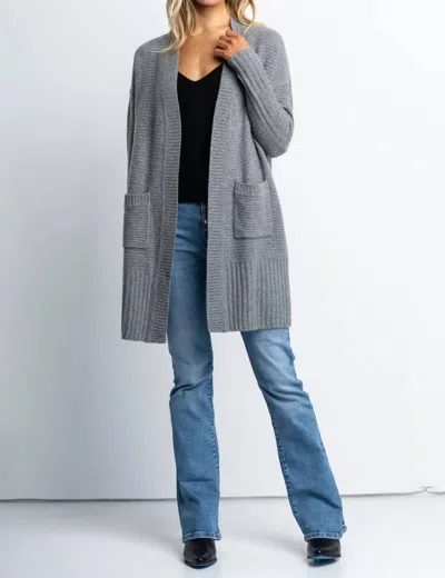 Lisa Todd Subtle Luxury Cardigan In Fog In Blue
