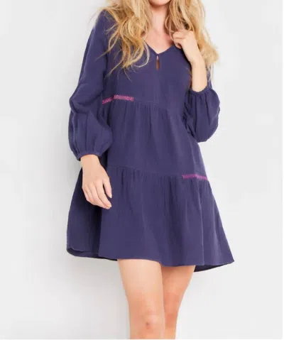 Lisa Todd Summer Fling Dress In Navy In Purple