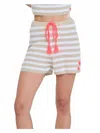 Lisa Todd Summer Lovin Drawstring Shorts In Chai/white In Multi