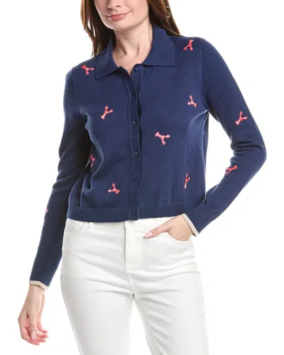Lisa Todd Summer Snap Button Front Cardigan In Blue