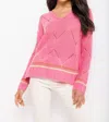 Lisa Todd Summer Softie Sweater In Pink Punch In Pink
