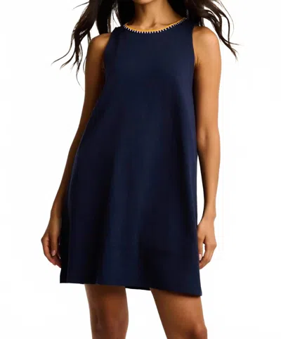 Lisa Todd Summer Swing Dress In Navy In Blue