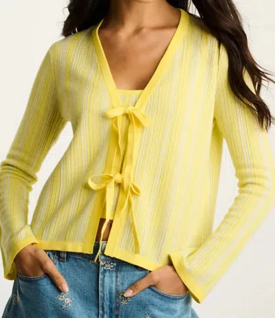 Lisa Todd Sun Kissed Cardigan In Butter Combo In Yellow
