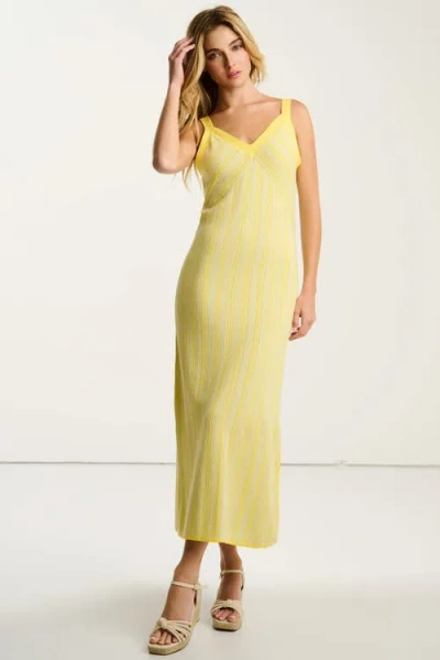 Lisa Todd Sun Kissed Cotton Knit Dress In Yellow