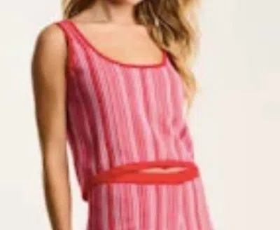 Lisa Todd Sun Kissed Tank In Lipstick Combo In Multi