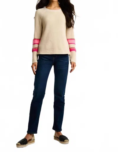 Lisa Todd Sun Shaker Cotton Sweater In Almond In Pink