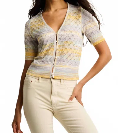 Lisa Todd Sun-sational Cardigan In Watercolor In Animal Print