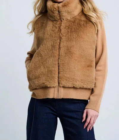 Lisa Todd Teddy Jacket In Camel In Brown