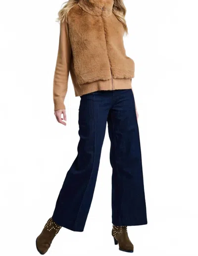 Lisa Todd Teddy Sweater Coat In Camel In Brown