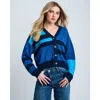 Lisa Todd The Graduate Striped Cardigan In Blue