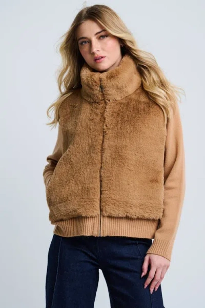 Lisa Todd The Teddy Faux Fur Jacket In Brown