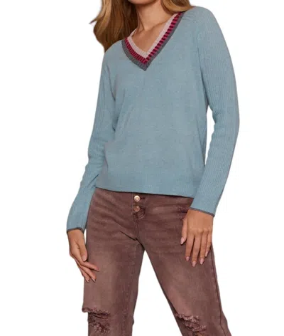 Lisa Todd To The Point Sweater In Shore Blue In Multi
