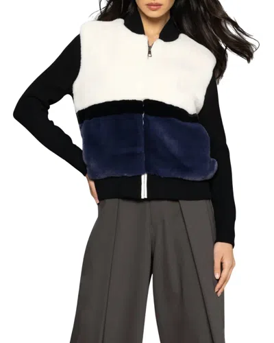 Lisa Todd Triple Threat Colorblock Faux Fur Jacket In Multi