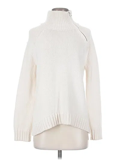 Pre-owned Lisa Todd Turtleneck Sweater In White