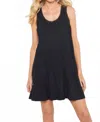Lisa Todd In A Twirl Sleeveless Mini Dress In Black In Black